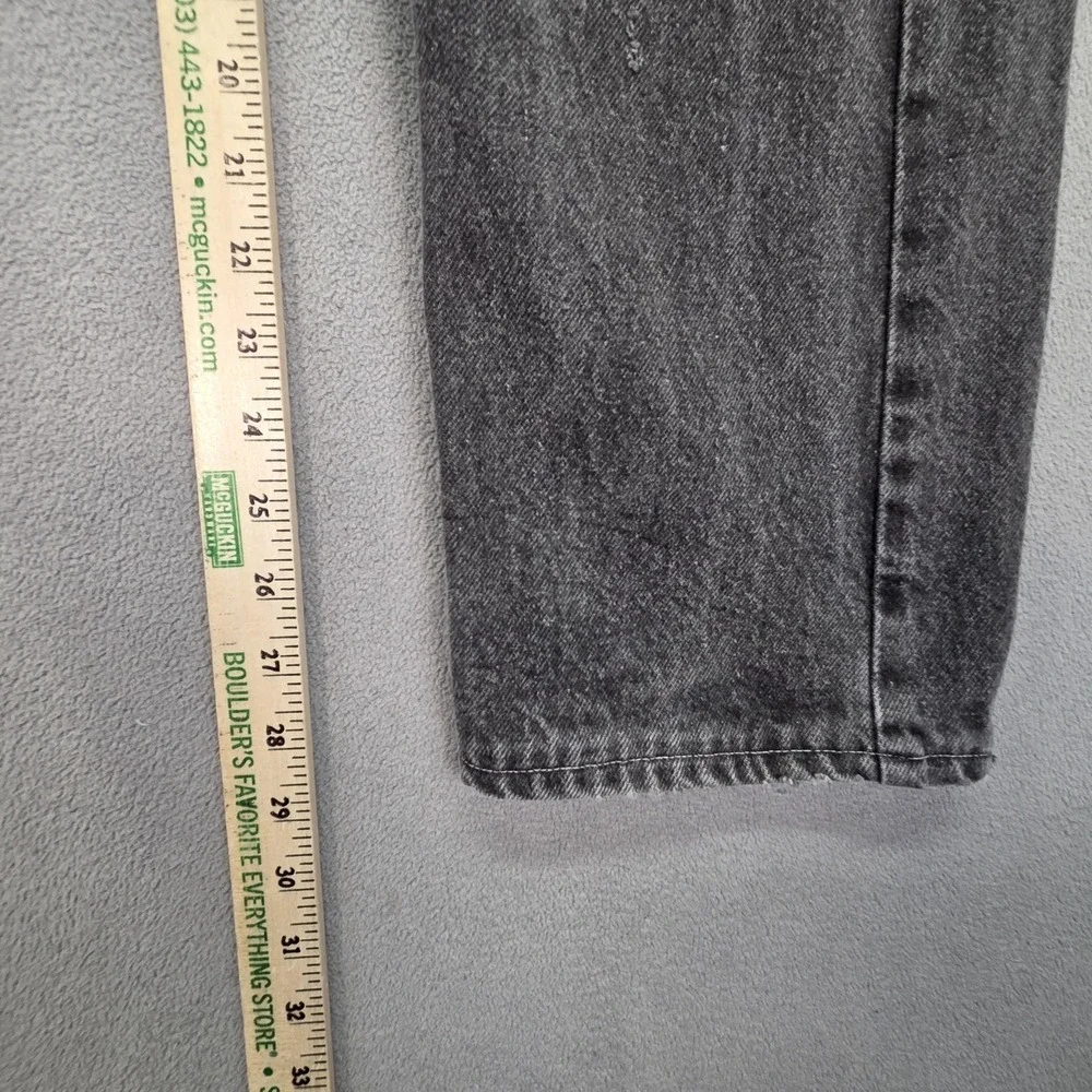 Levis‎ 501 Jeans Mens Gray Charcoal Straight Button Fly Distressed Fits 30x28
